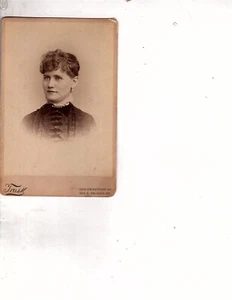 Antique Photo adult female  Trask  portrait cabinet card 1800s  (k - Picture 1 of 1