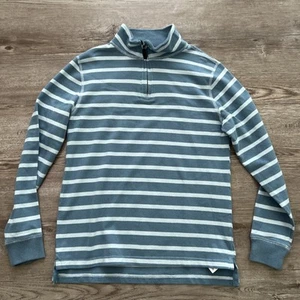 Crewcuts Half Zip Pullover Boys Large Blue Stripe New - Picture 1 of 10