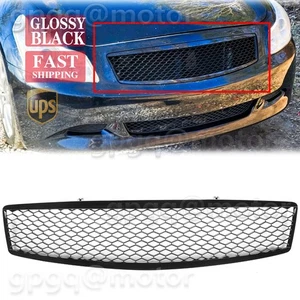 For Infiniti G35 G37 Sedan 2007-09 Skyline Style Gloss Black Front Bumper Grille - Picture 1 of 9