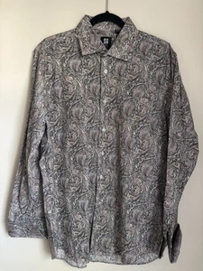 Stacy Adams French Cuff Button Down Dress Shirt 16.5 34-35 Paisley Multicolor - Picture 1 of 6
