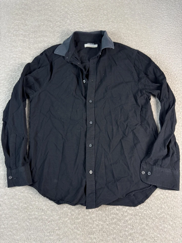 Camisa Robert Geller X Five Four Para Hombre Mediana Negra Algodón Manga Larga Abotonada Foto 1 de 4