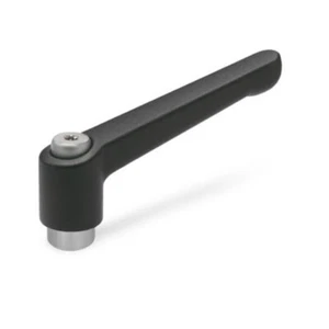 verstellbarer Klemmhebel, Edelstahl, schwarz, M6 - Bild 1 von 2