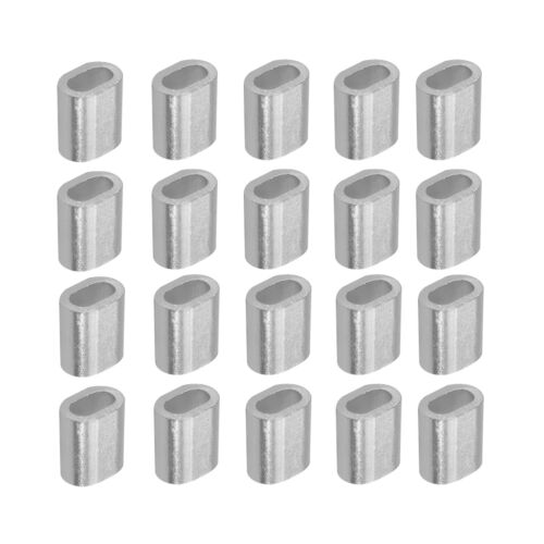 M3-M6 Aluminum Sleeves Wire Rope Cable Clip Crimps  Crimping Loop 20-100PCS