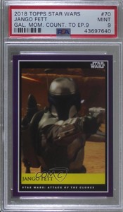 2018 Star Wars Galactic Moments: Countdown to Episode IX Jango Fett PSA 9 02v3