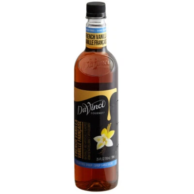FIXTUREDISPLAYS DaVinci Gourmet Sugar Free French Vanilla Flavoring Syrup 750 mL 711SYPSF4FVN