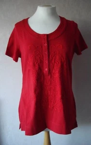 DASH - size 10 - RED embroidery detail - 95% COTTON Top/ Blouse - BNWoT - Picture 1 of 4