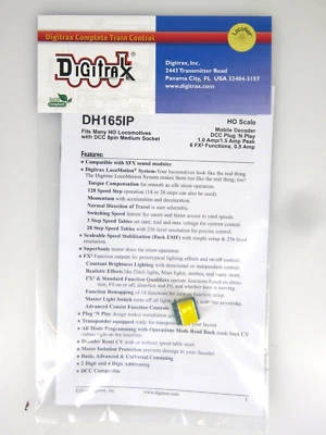 Digitrax DH165IP 1.25 Amp HO Scale Mobile Decoder  Kato EMD SD70MAC and Others - Image 1 of 3
