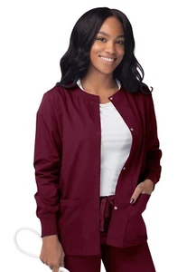 Sivvan Women’s Scrub Warm-up Jacket/Front Snaps Round Neck Stylish & Comfort - Picture 1 of 91