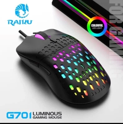 Wired Raiku G701 Gaming Mouse 6 Keys DPI Adjustable - Image 1 of 4
