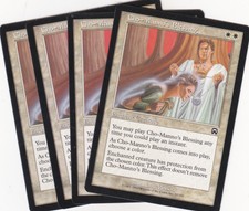 4 x Cho-Manno's Blessing common enchantment from Mercadian Masques (MTG)