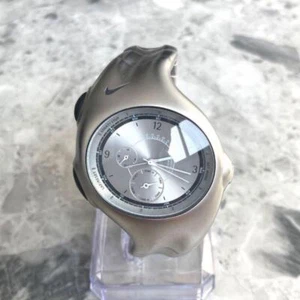 NIKE Triax Chronograph Full Metal Watch 2000s Y2K Vintage Silver 19cm Used - Picture 1 of 8