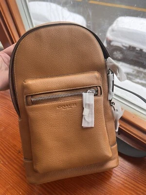 Bolso Bandolera Coach 2540 West Pack Cuero Nuevo con Etiquetas en Sillín Plateado/Ligero Foto 1 de 4