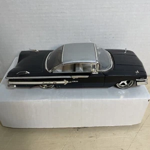 Jada Chevy Impala 1960 Escala 1:24 Diecast Negro Modelo Coche Juguete Coche Exhibición - Imagen 1 de 24