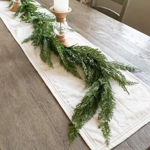 72" Real Touch Norfolk Pine Garland 6ft Christmas Garland for Mantle Faux Cedar - Picture 1 of 9