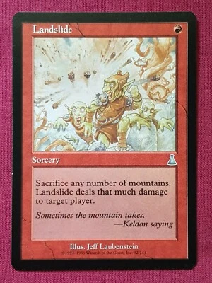 Magic The Gathering URZA'S DESTINY LANDSLIDE single red card MTG - Image 1 of 2