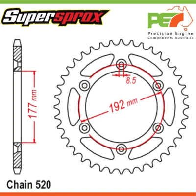 Brand New * Supersprox * Rear Sprocket To Suit HUSQVARNA WR125 125cc - Изображение 1 из 4