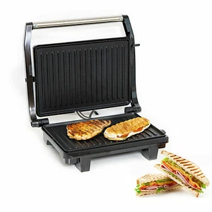 Geepas Stainless Steel Healthy Grill Non Stick 1000W Toaster Sandwich Panini  - Picture 1 of 6