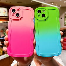 Case For iPhone 14 Pro Max 13 12 11 Shockproof Wavy Bumper Silicone Phone Cover