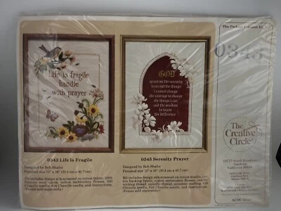 Vintage The Creative Circle Embroidery Kit 0343 Life Is Fragile. New Old Stock. - Image 1 of 2