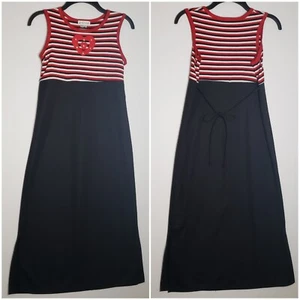 USA made MY MICHELLE girls 16 red black white heart stud sleeveless dress NWOT - Picture 1 of 7