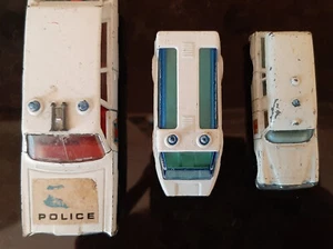 Vintage MATCHBOX LESNEY Mercury Police Car, Strecha Fetcha & Mercedes ambulances - Picture 1 of 13