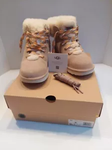 UGG Womens Classic Mini Alpine Lace Boots Size 8 Medium Width - Picture 1 of 6