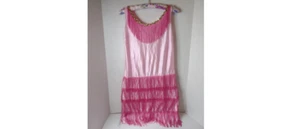 Pink Flapper Costume - Roaring 20s Fring Dress XL (14-16).(S1) - Picture 1 of 3