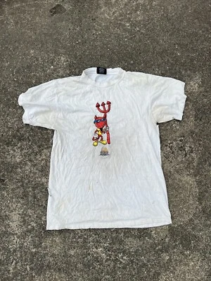 Vtg 90s Y2K World Industries Devil Man Devilboy Skate Logo Shirt Large USA Made - Image 1 of 4