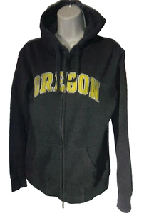 Oregon Logo Woman's Hoodie Gray Full Zip Size M - Picture 1 of 5