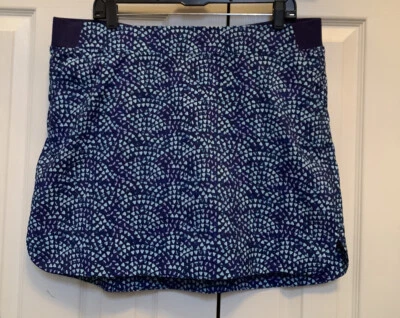 Skort feminino Cypress Club Pull On azul marinho e roxo cintura elástica GG - Imagem 1 de 4