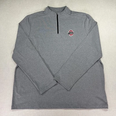 Pullover Ohio State Buckeyes para Hombres 2XL Gris Cuarto Cremallera NCAA Fútbol Antigua Foto 1 de 4