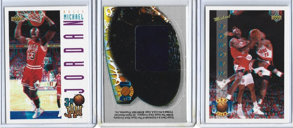 Michael Jordan 1993-94 Upper Deck Pro View #23, #91, & 3D Glasses - Image 1 of 1
