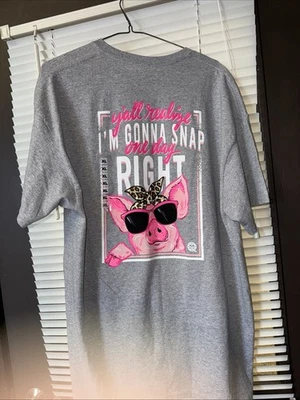 Girlie Girl Originals "Gonna Snap" 2658 Sport Grey Short Sleeve T-Shirt XL NWT - Image 1 of 3