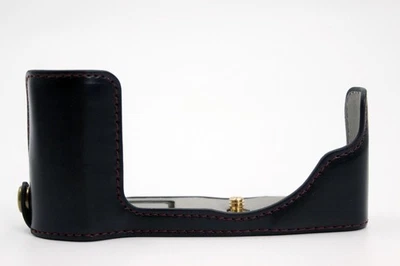 Empuñadura de cuero real genuino para cámara Olympus E-P7 EP7 medio estuche protector Foto 1 de 4