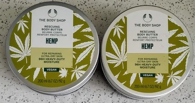2x CREMA REPARADORA MANTEQUILLA CORPORAL RESCATE CÁÑAMO The Body Shop 2x 6,7 oz 200 ml *NUEVA* Foto 1 de 2