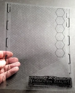 Conjunto de campaña Forgotten Realms superposición de mapa transparente solo 1987 AD&D TSR 1031 - Imagen 1 de 3