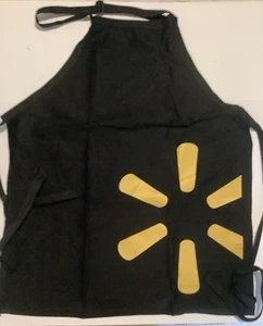 Walmart Employee Apron Uniform Black Yellow Logo NEW - Picture 1 of 3