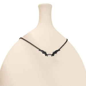 Gothic Vintage Bat Pendant Necklace Pink Butterfly Choker Halloween Jewelry Gift - Picture 1 of 10