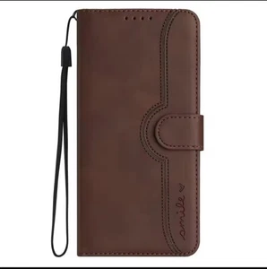 Motorola Moto Edge 30 Fusion Flip Case Magnetic Coffee Brown Leather Strap  - Picture 1 of 1