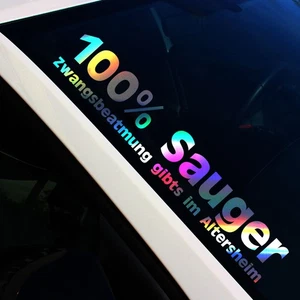 Frontscheibenaufkleber 100% Sauger Hologramm Sticker Tuning Auto Oilslick FS12 - Picture 1 of 7