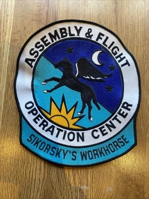 Sikorsky's Workhorse Assembly & Flight Operation Center Pegasus Sew On 7x8”Patch - Image 1 of 3