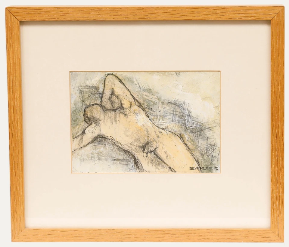 Beverley Peter Meyers (1949-2016) - 1992 medios mixtos, desnudo masculino Foto 1 de 4