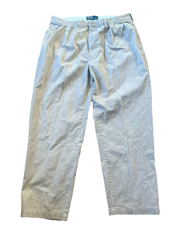 Vintage Polo Ralph Lauren Pants Men Size 38x30 Andrew Pant Tan Khaki - Image 1 of 4
