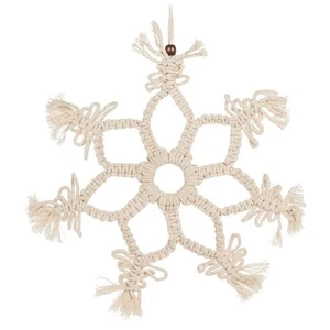 Große Schneeflocke Makramee Ornament - Bild 1 von 1
