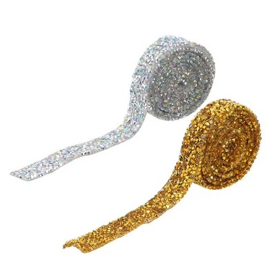  2 Packs Dekoband Selbstklebendes Strassband DIY -Kleidungszubehör - Bild 1 von 4