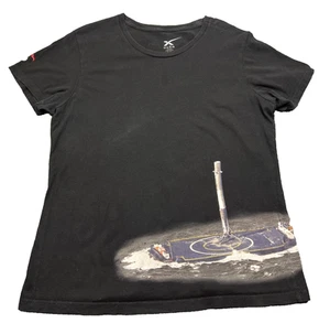 SpaceX Falcon 9 Big Rocket T Shirt Youth XXL 2XL Black Short Sleeve Tee - Picture 1 of 9