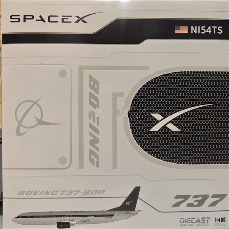 JC WINGS SPACEX BOEING B737-800 1 400 DIECAST MODEL XX40316 IN STOCK