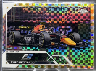 2023 Topps Chrome Formula 1 F1 Enzo Fittipaldi Gold Checker 12/50 #127 - Image 1 of 2