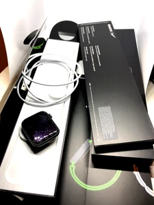 Apple Watch Series 6 -Nike-44mm Full Box Grey Aluminum Case - Black Sport Band - Picture 1 of 8