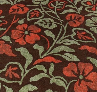 Kravet Rubino Italian Velvet Cabernet Chocolate Chilli Red Foliage Vine MSRP$330 - Image 1 of 4